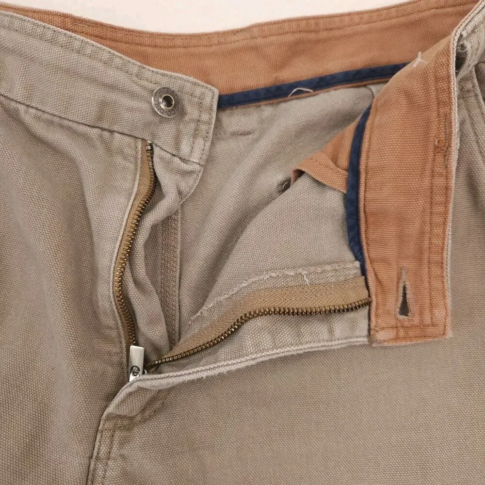 Duluth Trading Co Mens‎ Cargo Pants 36x28 Tan Heavy Duty Workwear Outdoor